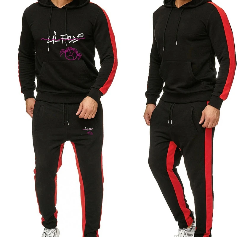 

Спортивный костюм мужской из двух предметов, кофта с капюшоном и штаны, комплект спортивной одежды, 2020