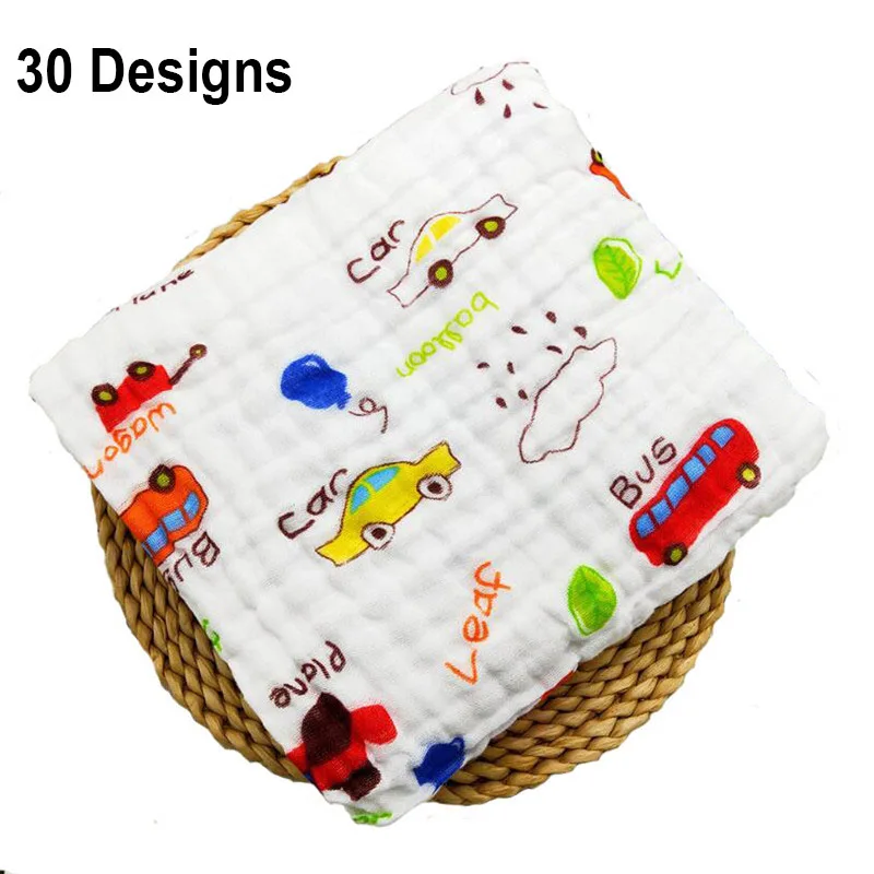 

105x105cm Multi Designs Muslin Baby Swaddle Blanket 6 Layers Gauze Cotton Swaddle Newborn Baby Bath Towel Swaddle Blankets