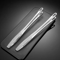 2pcs stainless steel food tongs japanese style barbecue clamp kitchen serving tong for fried fish steak kitchen accessories