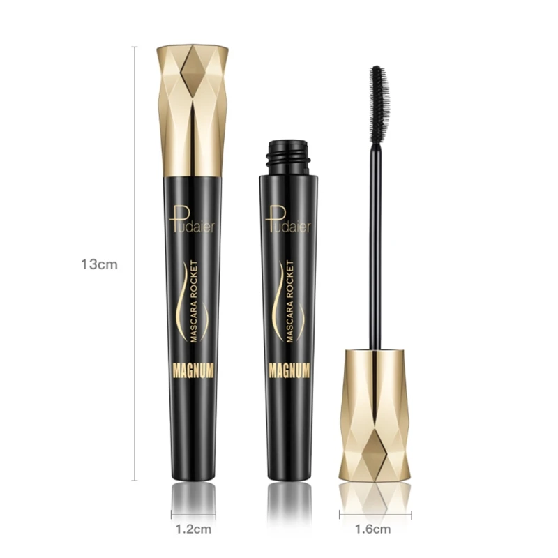 Водостойкая тушь для ресниц Pudaier из шелкового волокна черная завивка густая