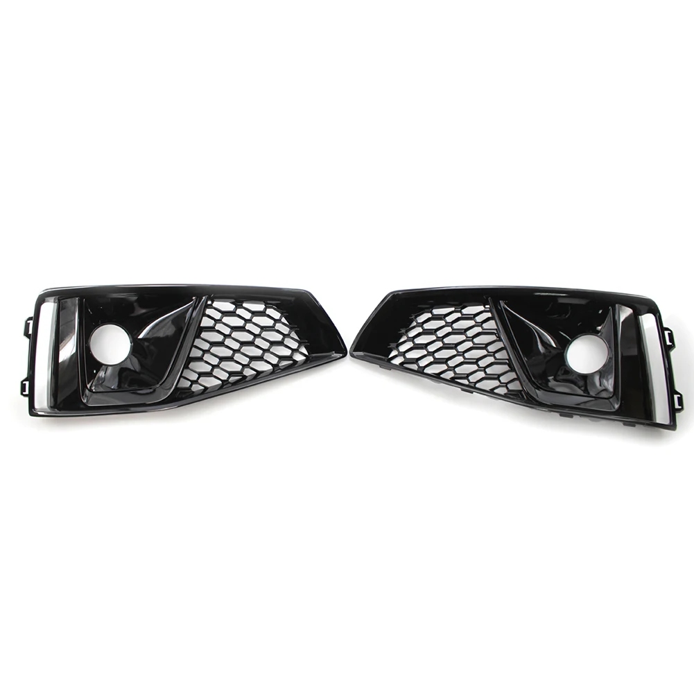 

1 Pair Honeycomb Front Bumper Fog Light Grille Cover Trim Left Right for Audi A4L S-Line 2018-2020