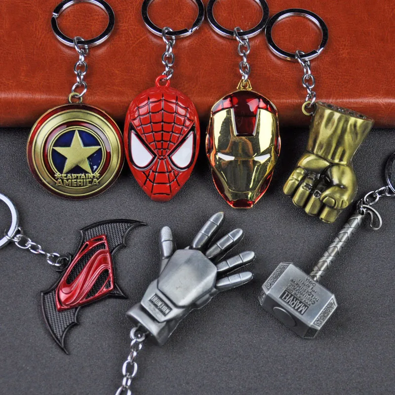 Marvel Мстители 4 Железный человек Маска Тор молот Мьёльнир брелок Капитан Америка щит Mjolnir Бесконечность перчатки для мужчин женщин фанатов