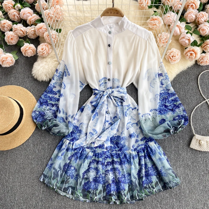 

Платье женское демисезонное с длинным рукавом и поясом, свободного покроя