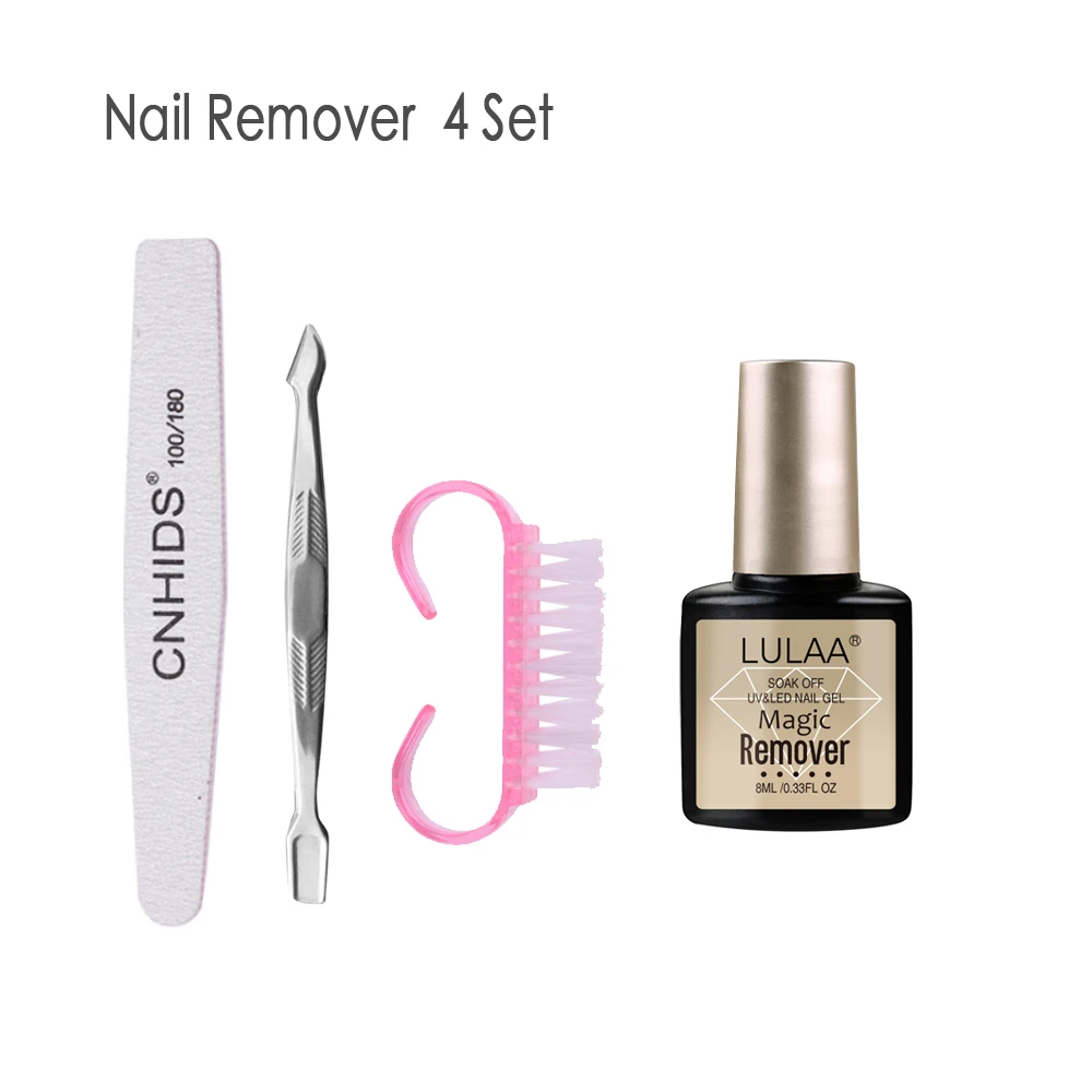 Lulaa Профессиональный 2/4/7 шт набор для полировки ногтей взрыв Magic эмаль Remover