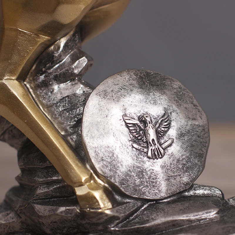 

Living Room Bookcase Office Home Decoration 30CM*30CM Armor Warrior Resin Decoration Medieval Figures Ornaments Horseback Statue