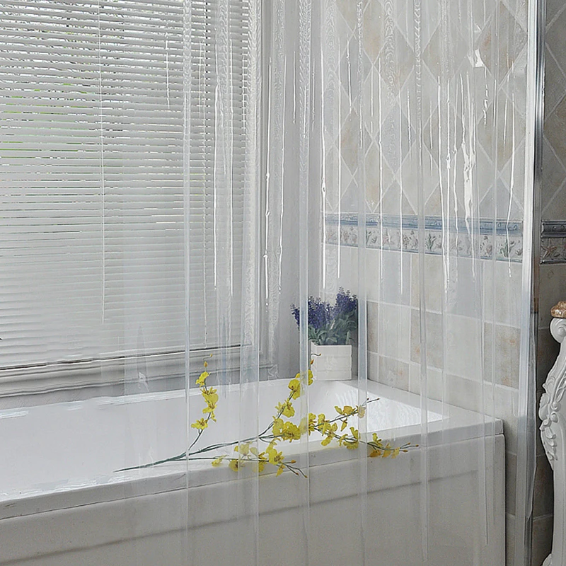 Прозрачная Водонепроницаемая душевая занавеска утолщенная прозрачная штора 3D