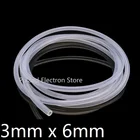 Силиконовая трубка 3x6, внутренний диаметр 3 мм, внешний диаметр 6 мм, гибкая трубка для пищевых продуктов, термостойкая, Нетоксичная, прозрачная
