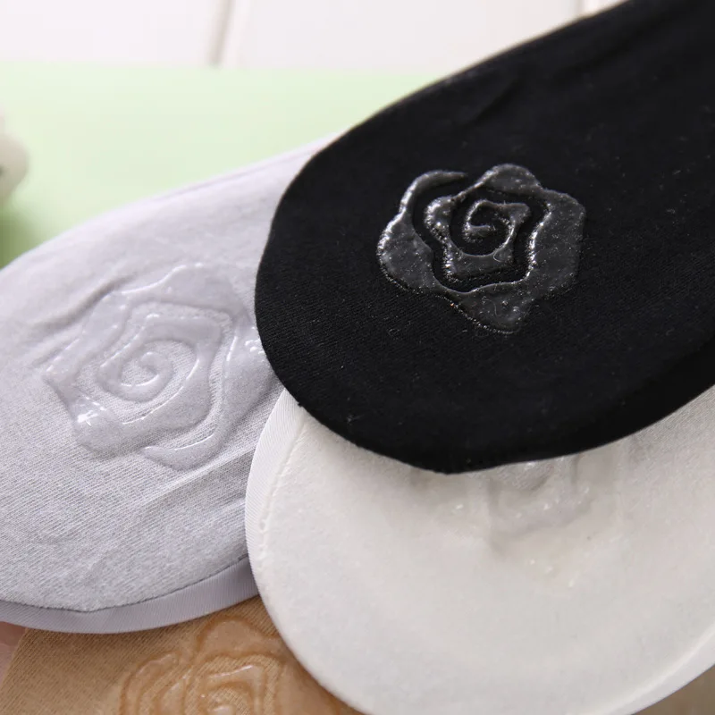 1 пара носков женские бесшовные короткие носки башмачки корейские силиконовые