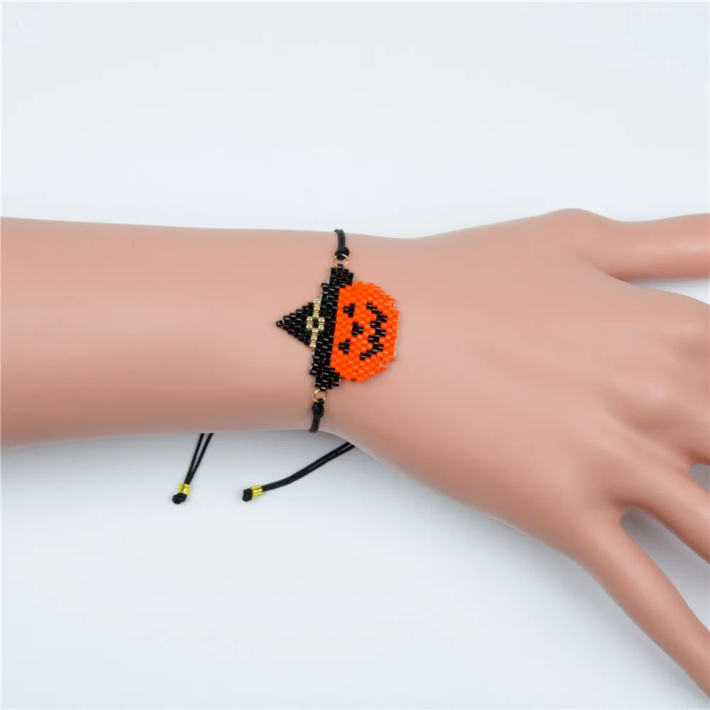 Хэллоуин подарок Тыква Лицо тканый простой браслет | Украшения и аксессуары