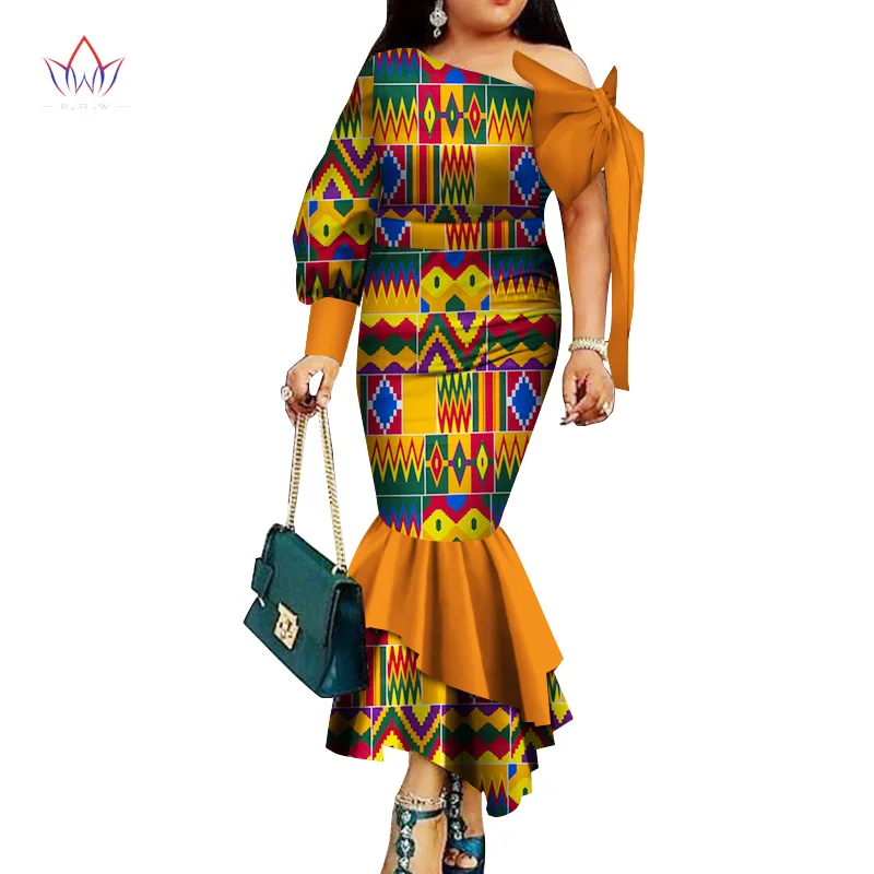 summer plus size women clothing Maxi Dress Dashiki african dress for women in african clothing party long dress natural  WY3324