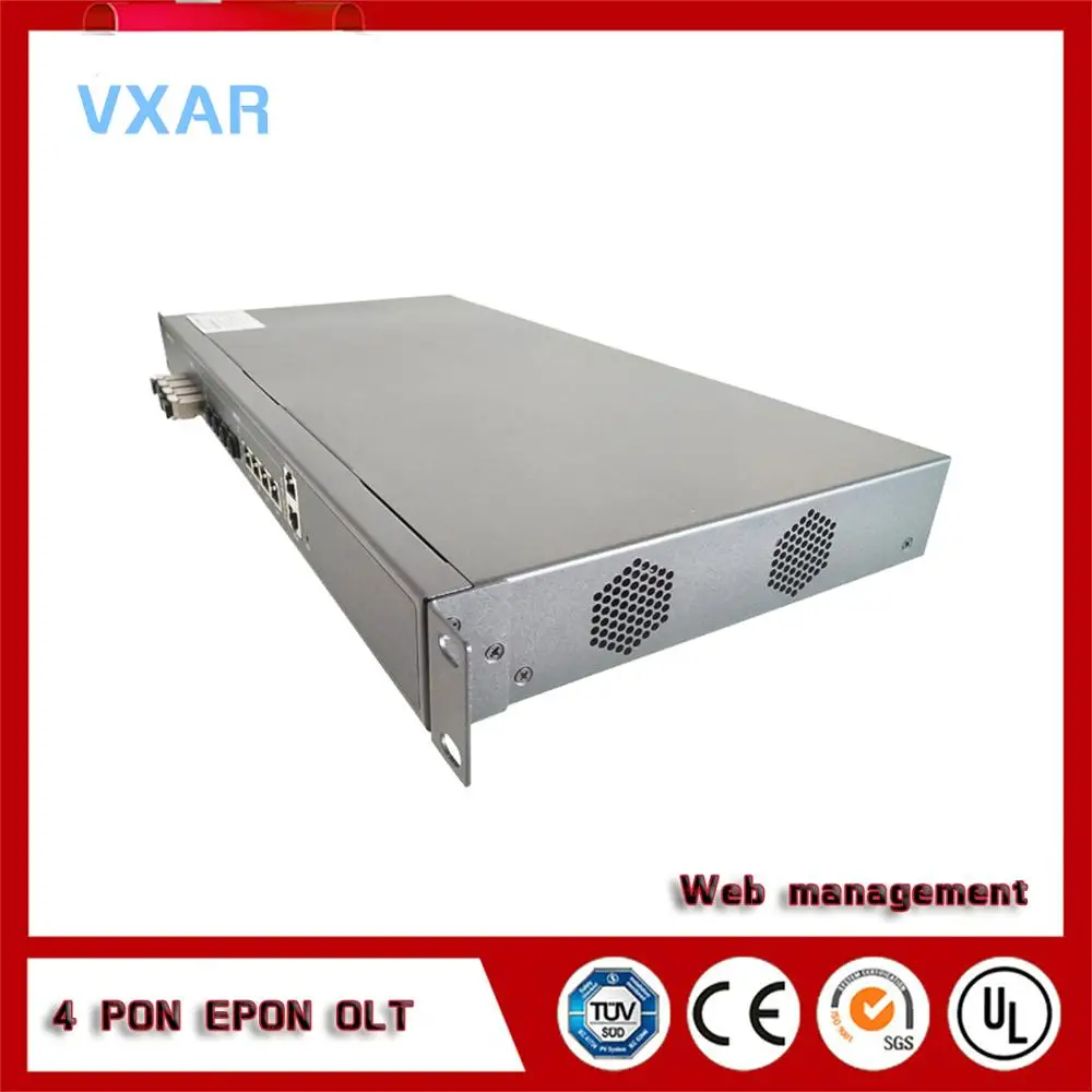 4 PON порта EPON OLT оборудование с SFP модулями 1 U mini OLT веб-управление