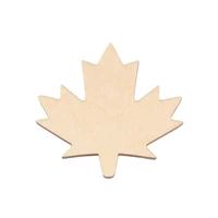 leaf shape laser cut wood decorations woodcut outline silhouette blank unpainted 25 pieces wooden shape 0164