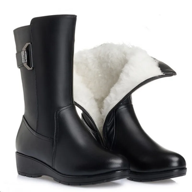 ZXRYXGS обувь высокого качества Для женщин Зимние теплые сапоги с мехом Большие