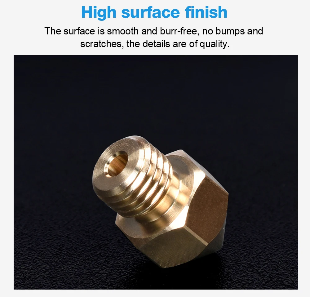 GmFive CR-10S Pro Brass Nozzle Hotend 0.2/0.4/0.6/0.8MM J-head 1.75MM Filament cr10S PRO Ender3 M6 Thread For 3D Printer