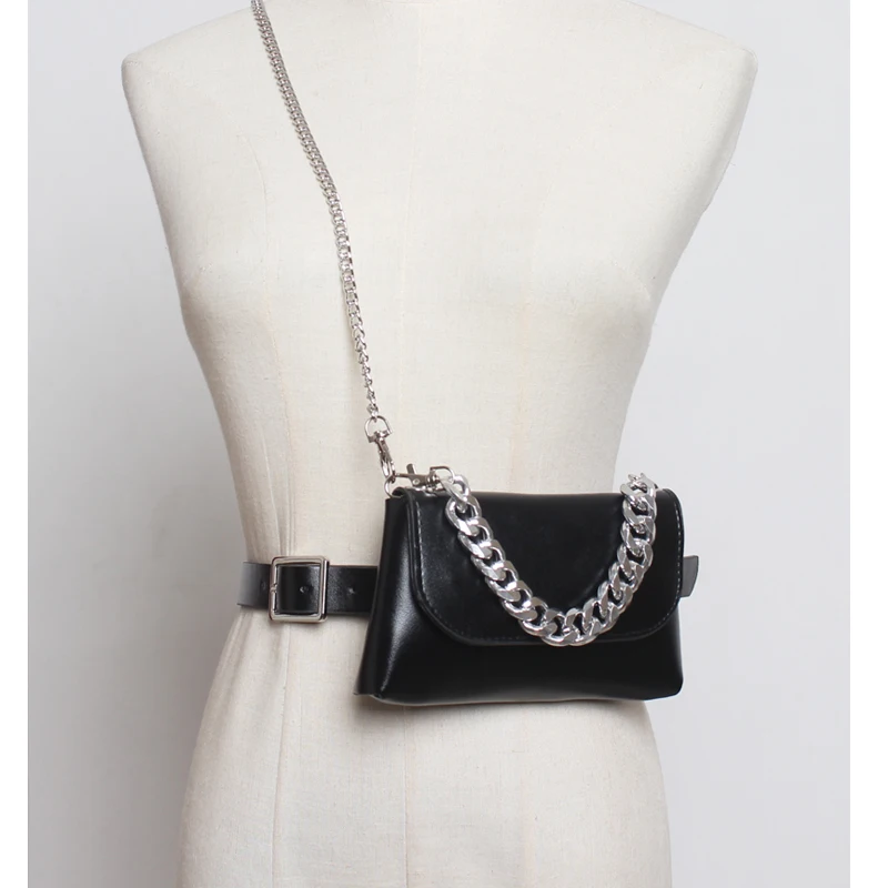 Alligator Leather Belt Bag for Women 2019 Luxury Chains Ladies Shoulder Waist Bags Phone Pocket Purse Hip Fanny Packs |
