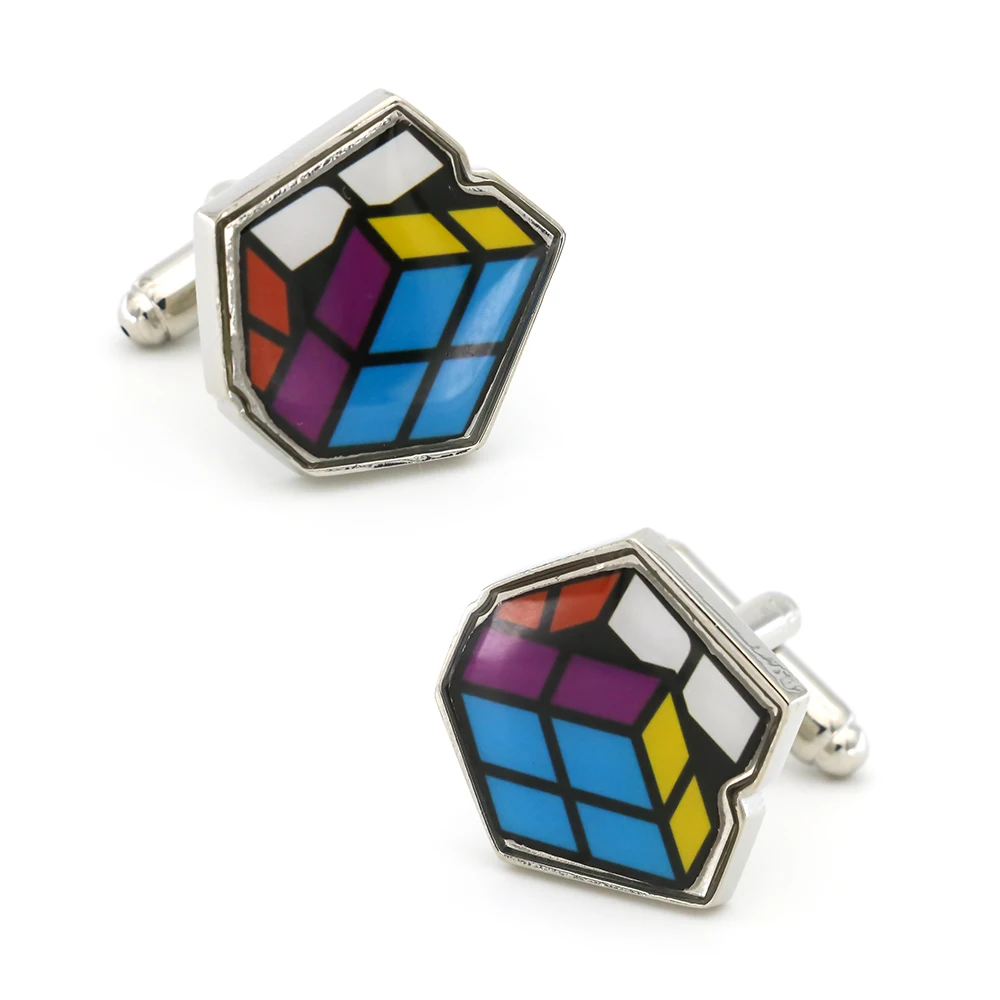 

Magic Square Cuff Links For Men Toys Design Quality Brass Material Muti-color Cufflinks Wholesale&retail