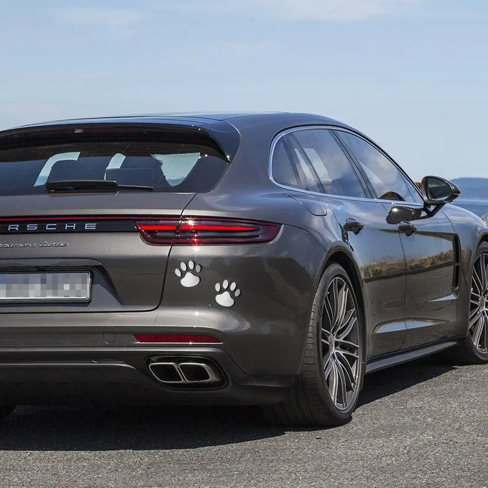 2 шт./компл. крутая наклейка на автомобиль дизайн в виде лап 3D животных собак кошек