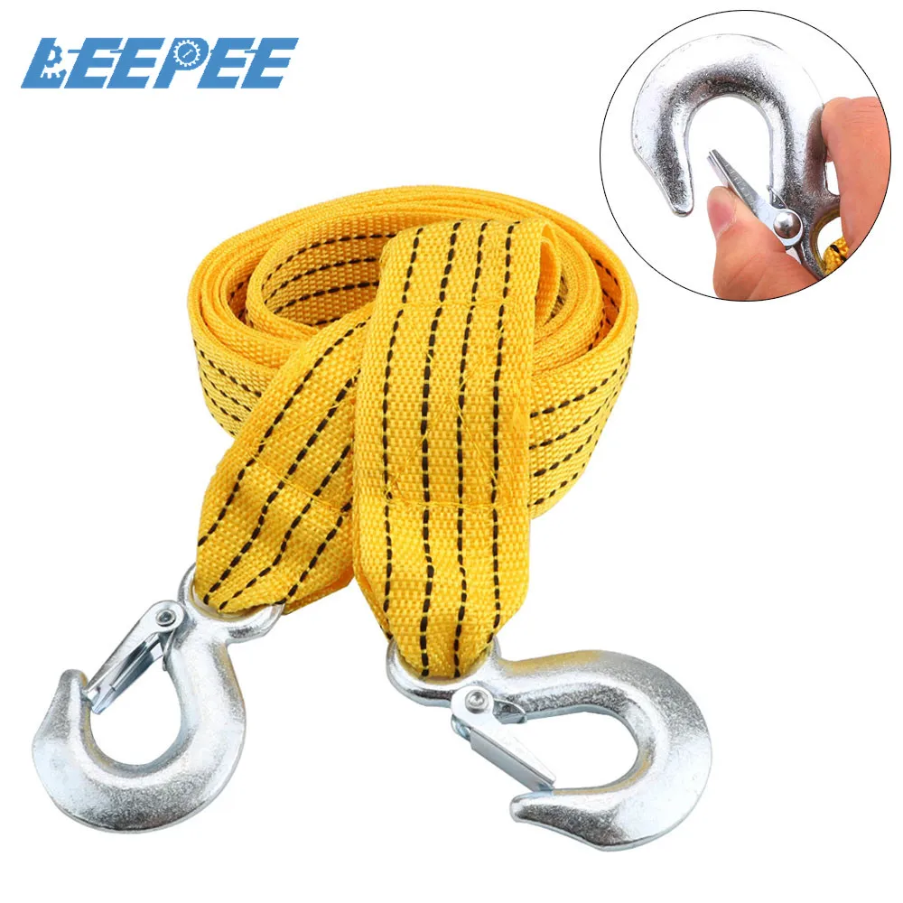 Флуоресцентный нейлоновый буксировочный трос LEEPEE 4 м 3 Тонны с крючками из