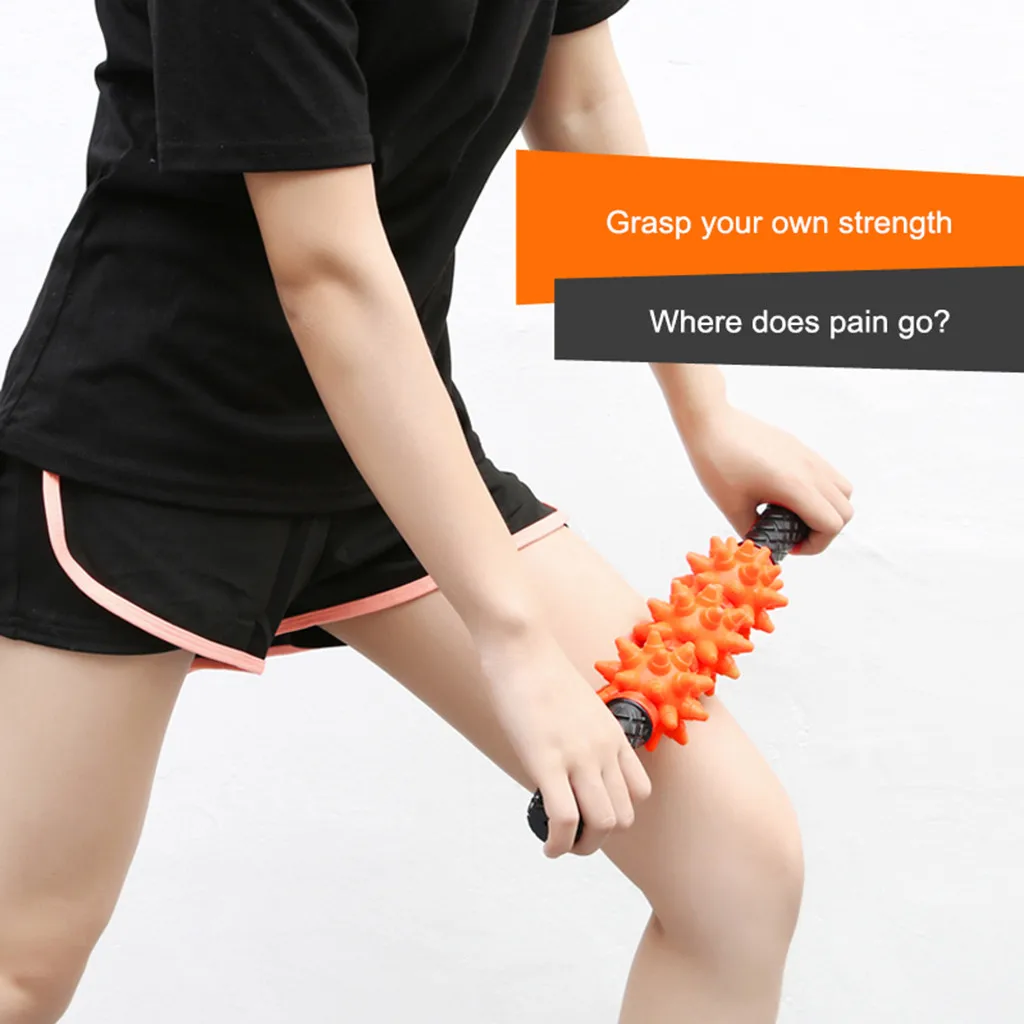 Мышечный ролик массажная палочка для йоги фасции целлюлит колючий шар