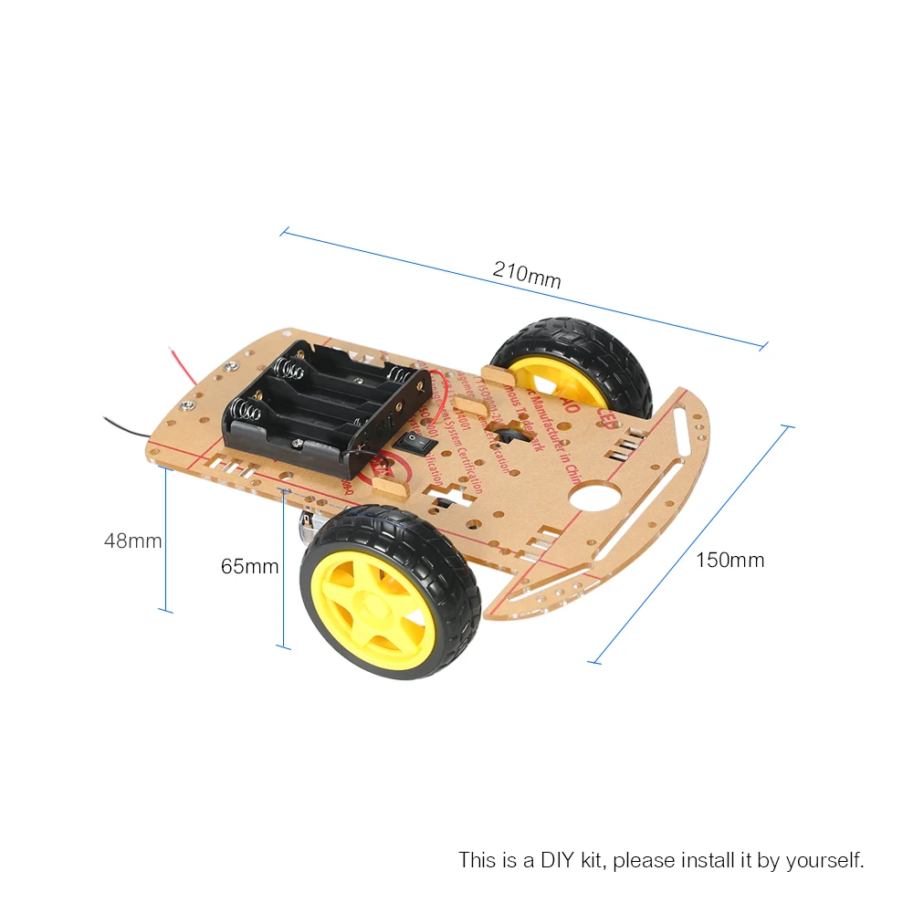 2WD 2-колесный умный автомобильный шасси DIY Kit Высокое качество моторы Трассировка