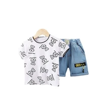 children casual clothes suit summer baby boys girls cartoon t shirt shorts 2pcssets infant clothing toddler fashion sportswear