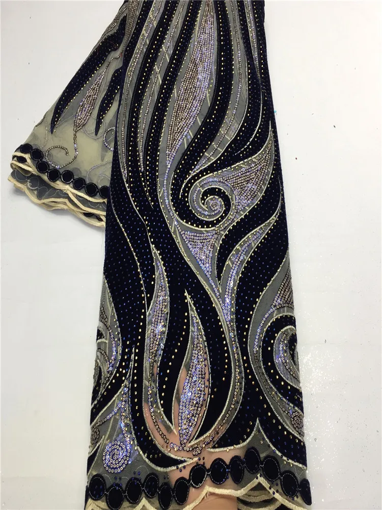 

Velvet Nigerian Lace Embroidery Sequence Red Color African French Best Price Selling Latest Design High End Tulle For Dress