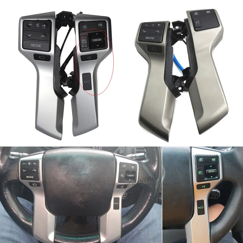 

For Toyota Land Cruiser Prado 2009-2016 Steering Wheel Audio Control Switch With Bluetooth 84250-60160 84250-60160-B1