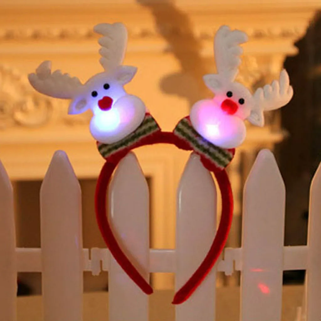 1 шт. светодиодный светильник Рождественская повязка на голову для взрослых и