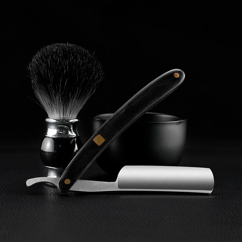 RIRON Professional Ebony Barbershop Razor Scraper Beard Shaver For Men Hair Removal Tools | Красота и здоровье