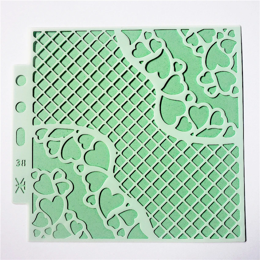 13*14 см крышка в форме сердца шаблон трафареты для скрапбукинга спрей Пластиковая