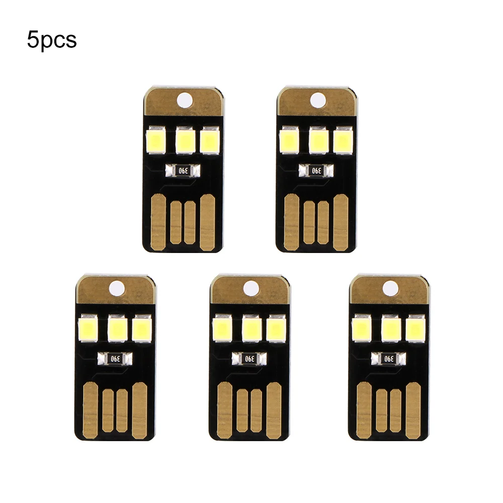 5 шт. ночник мини карманные карты USB Мощность светодиодный брелок ночь лампа для