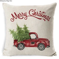 diy elk christmas pillowcase new year home decoration sofa cushion cover automobile interior cushion cover