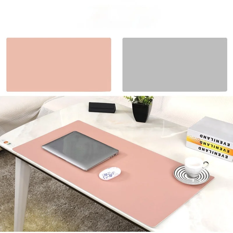 

1pc Double-sided Large PU Mouse Pad 80*40cm Solid Color Office Table Desk Mat Mousepad