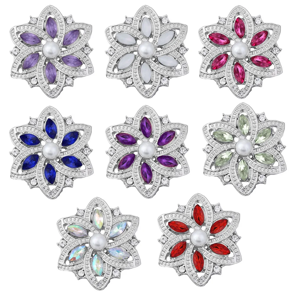 5 шт./лот новые кнопки ювелирные изделия Винтажные Цветы Кристалл 18 мм 20 Имбирные