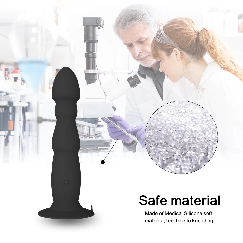 Силиконовый анальный вибратор фаллоимитатор Анальная пробка беспроводной пульт