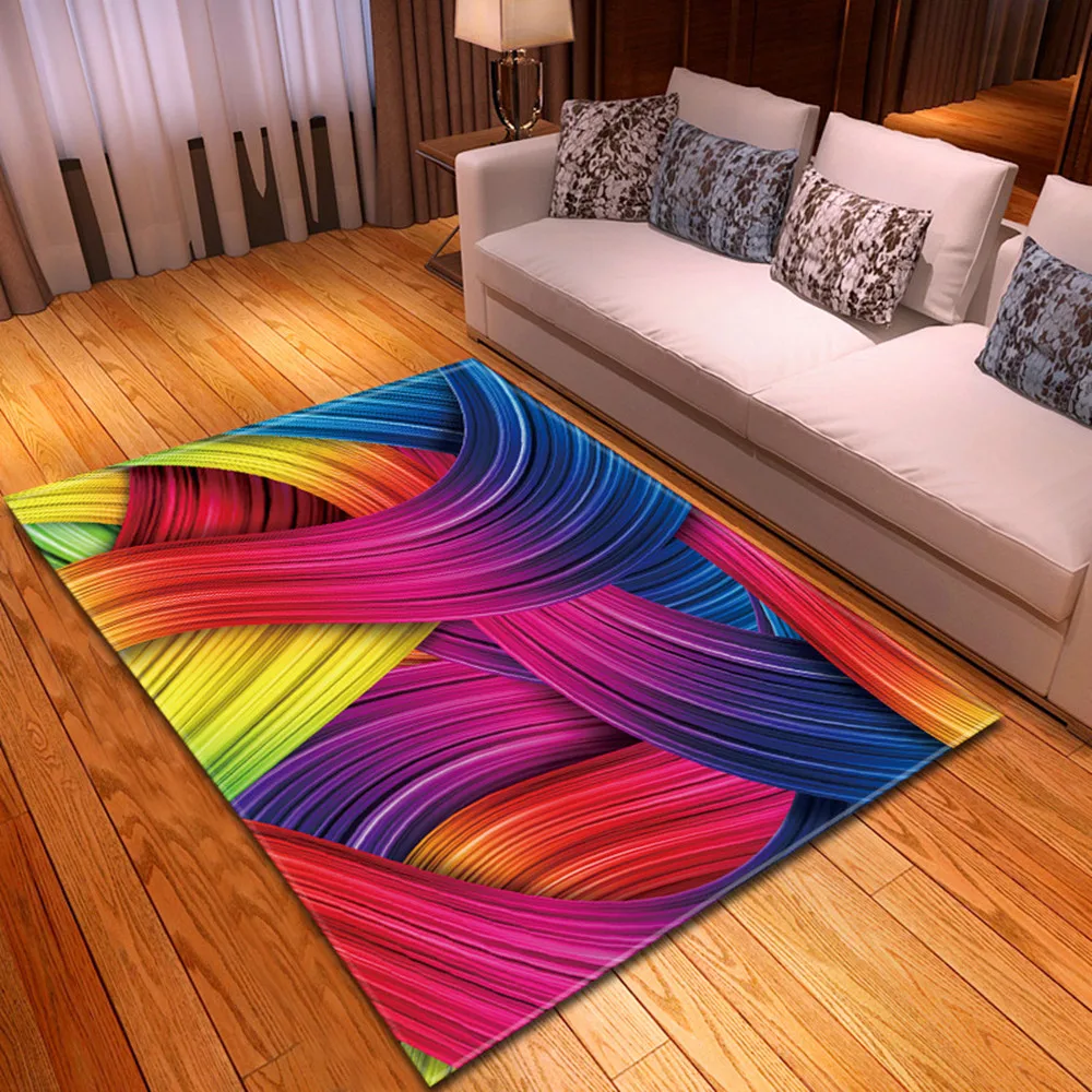 

Kaleidoscope Living Room Carpet Children's Room Decorative Floor Rug 3D Home Balcony Corridor Bedroom Bath Bedside Non-Slip Mat