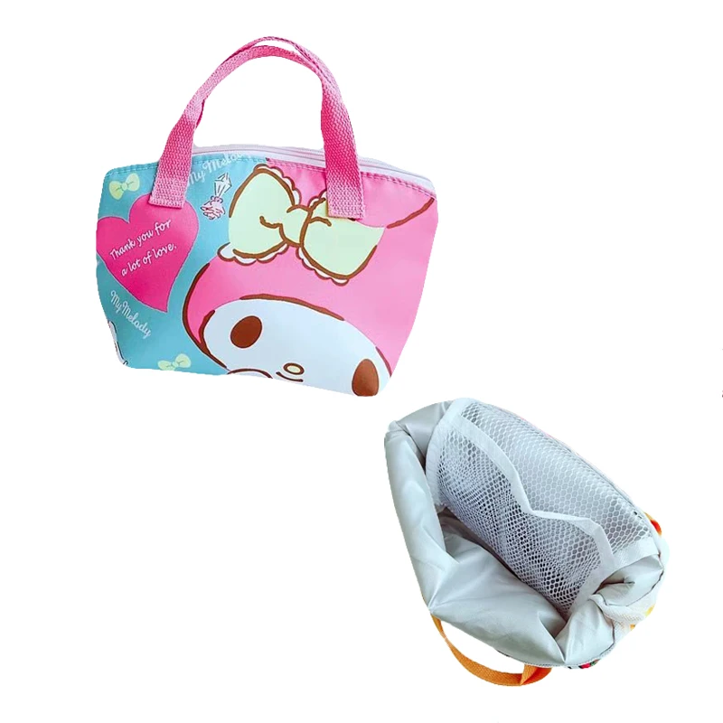 Мультяшная сумка для ланча термоизоляционная удобная с рисом переноски Холщовая