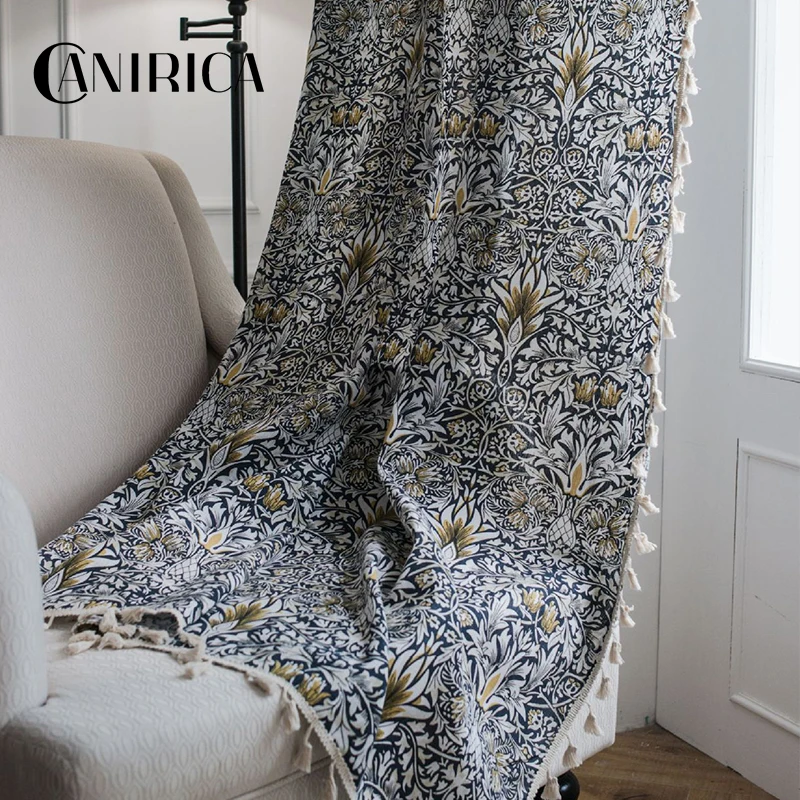 Полузатемняющие шторы CANIRICA для гостиной Короткие Занавески кухни тюлевые с