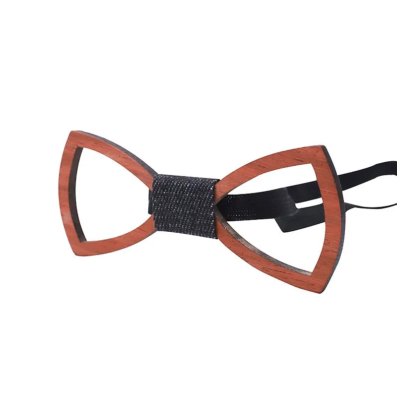 

1PC Hot Sale Delicate Wood Bow Tie Mens Wooden Bow Ties Party Business Butterfly Cravat Party Ties For Men Women Kids
