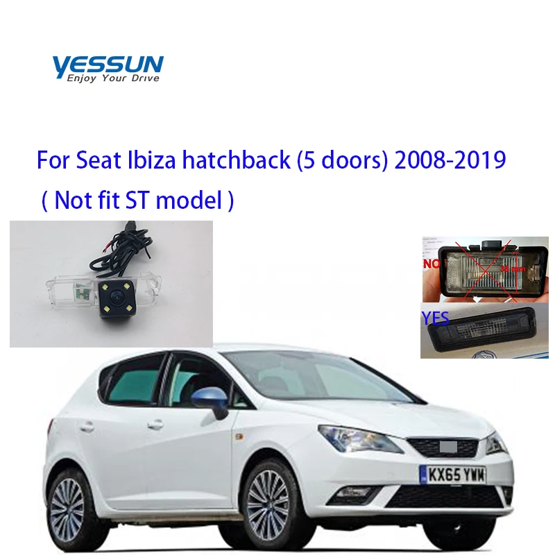 Yessun камера заднего вида CCD для Seat Ibiza хэтчбек 5D 2008 2019 парковочная задняя с 4