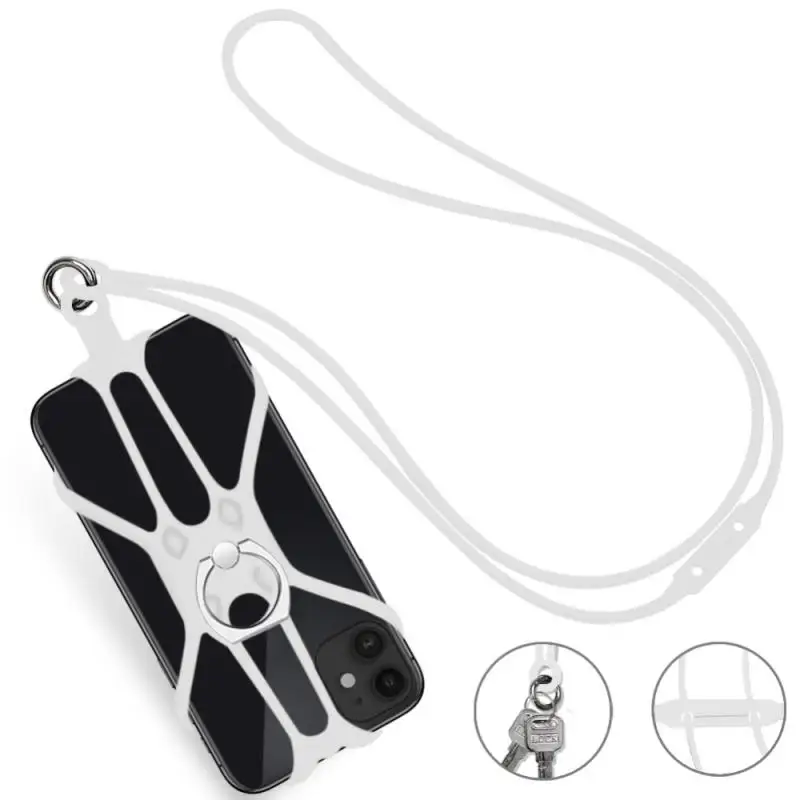 Hot Sale Universal Silicone Cell Phone Lanyard Holder Case Cover Phone Neck Strap Necklace Sling For Smart Mobile Phone