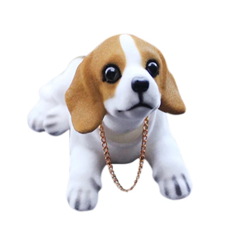 Beagles Lucky Dog качающаяся голова игрушка автомобиль домашний офис орнамент|Статуэтки