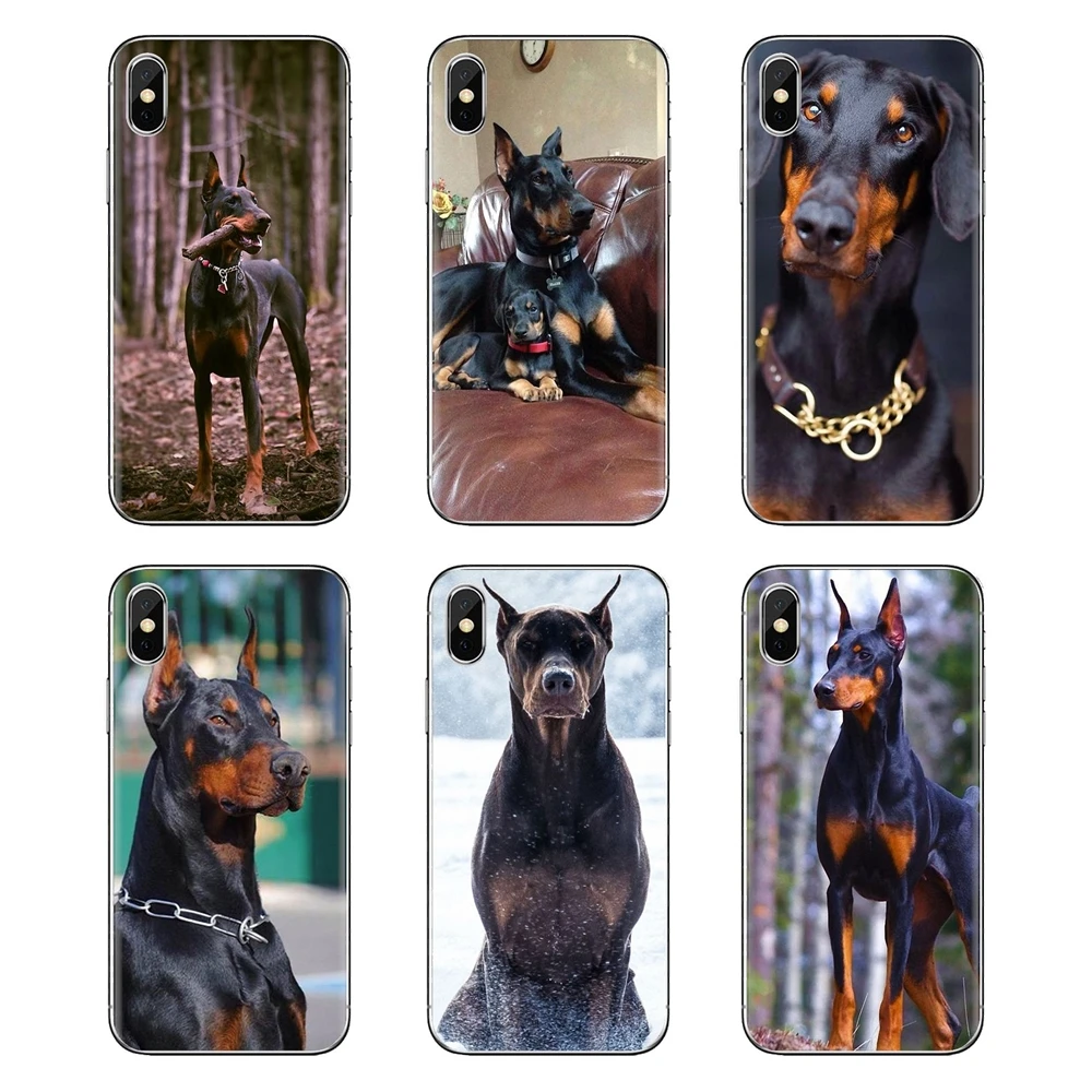 Pinscher Doberman собака язык лица для Samsung Galaxy S2 S3 S4 S5 MINI S6 S7 edge S8 S9 Plus Note 2 3 4 5 8 Coque Fundas TPU