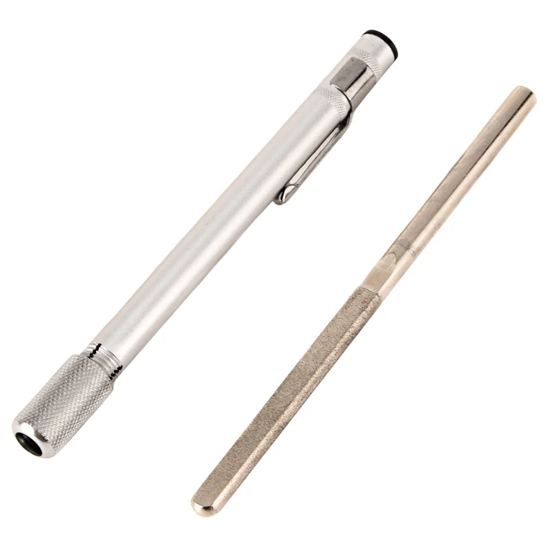 Уличная Рыбалка Охота Карманный точилка из нержавеющей стали Алмазный нож пила