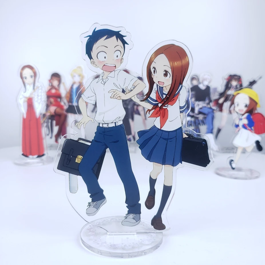 Аниме каракай Jouzu no Takagi san Nishikata фигурка на акриловой подставке настольное