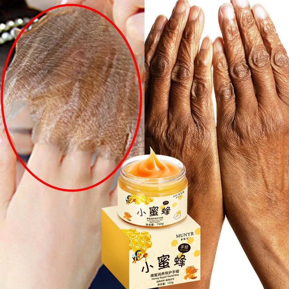 Яркая Гламурная молочная Медовая маска для рук воск увлажняющая отбеливающая