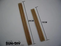 free shipping double pointed bamboo knitting needles 1520cm 11 bags size 2 0 5 0mm for diy crafts knitting needlework