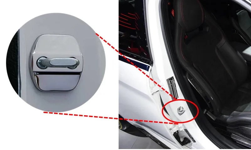 FLYJ Автомобильный Дверной замок Автомобильная наклейка крышка Защитная Пряжка