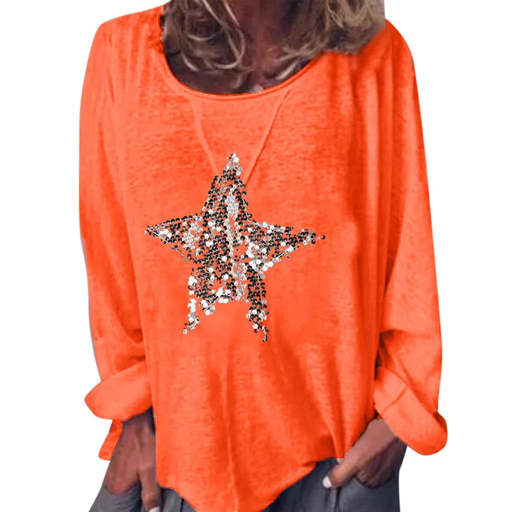 Женский Свободный свитшот с длинным рукавом и круглым вырезом|Женские толстовки