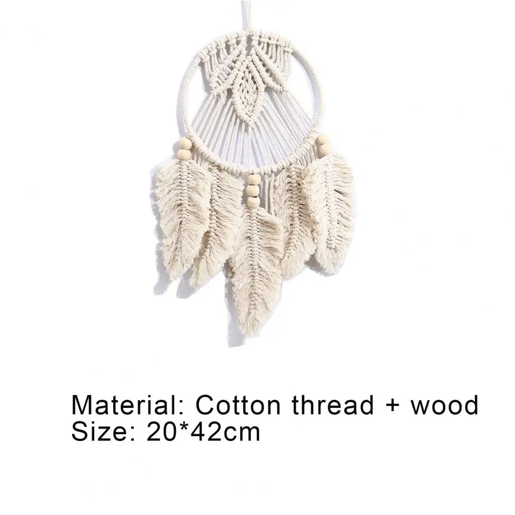 

Cotton Dreamcatcher Beautiful Decorative Portable Lovely Feather Shape Pendant Dreamcatcher for Household Wall Decoration